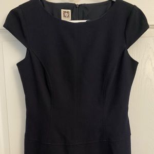 Anne Klein navy blue short sleeve dress